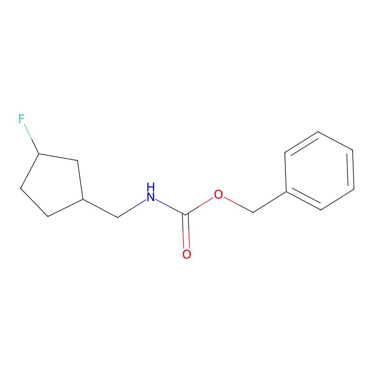 benzyl N-[(3-fluorocyclopentyl)methyl]carbamate molecular structure, CAS 2680693-54-1