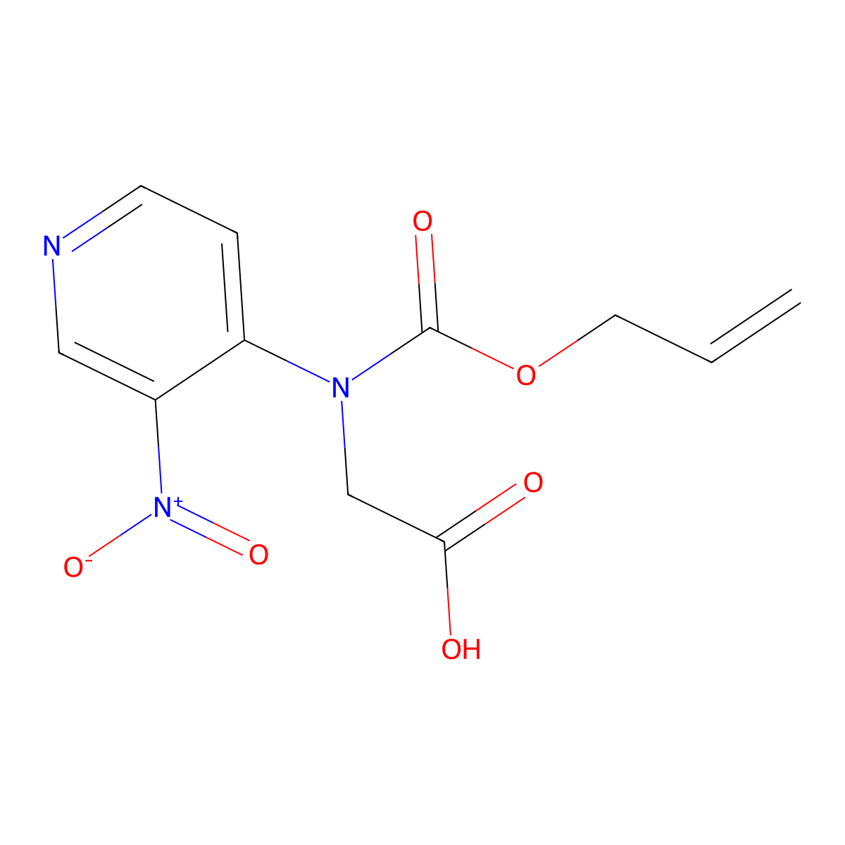 2-[(3-Nitropyridin-4-yl)[(prop-2-en-1-yloxy)carbonyl]amino]acetic acid molecular structure, CAS 2680693-55-2