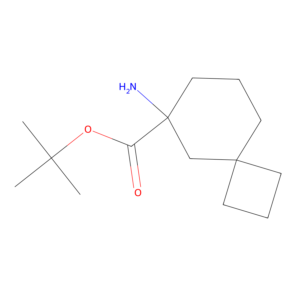 Tert-butyl 6-aminospiro[3.5]nonane-6-carboxylate molecular structure, CAS 2680693-68-7