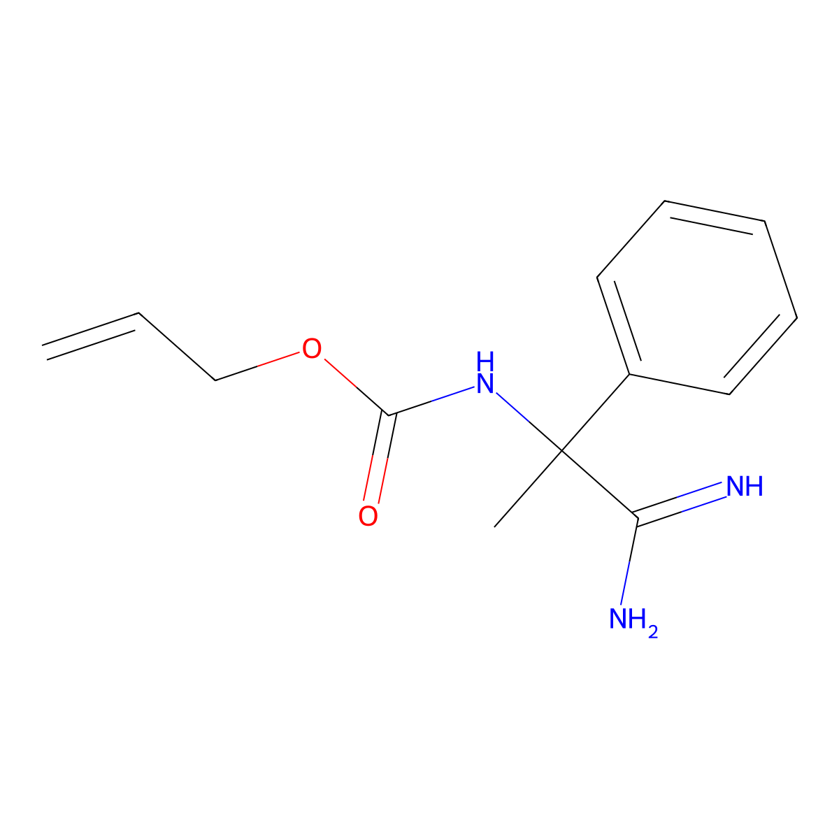 prop-2-en-1-yl N-(1-carbamimidoyl-1-phenylethyl)carbamate molecular structure, CAS 2680693-72-3