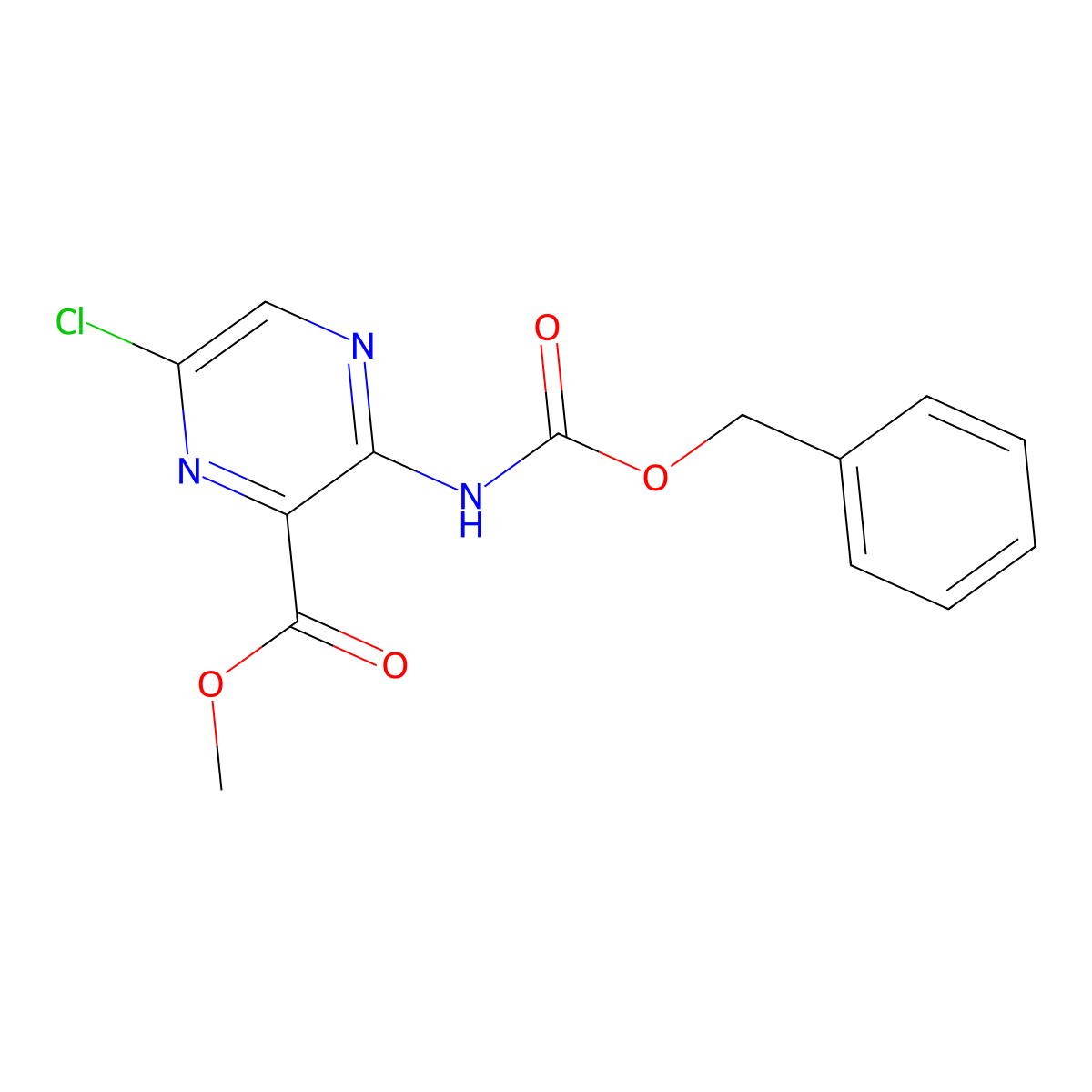 Methyl 3-{[(benzyloxy)carbonyl]amino}-6-chloropyrazine-2-carboxylate molecular structure, CAS 2680693-75-6