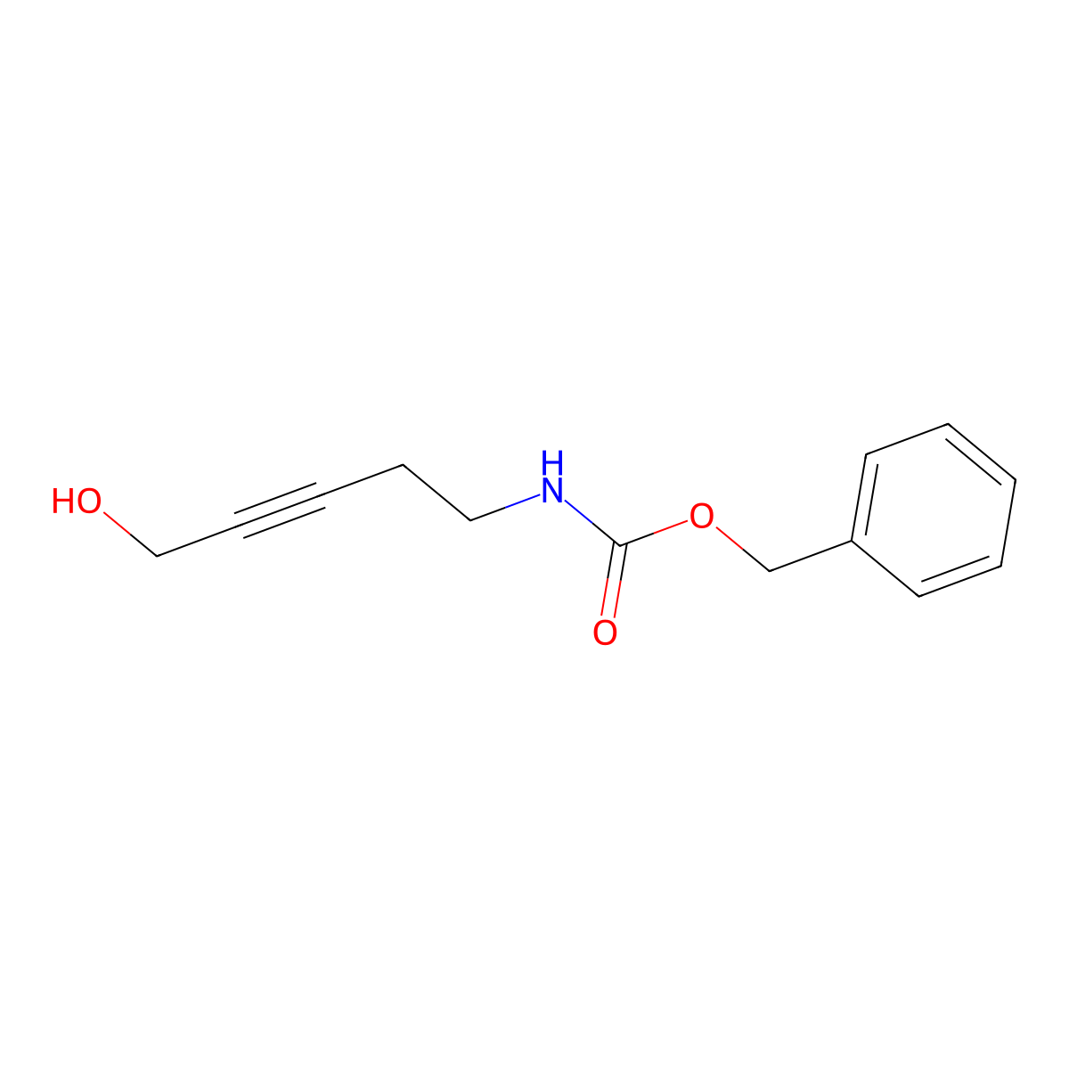 benzyl N-(5-hydroxypent-3-yn-1-yl)carbamate molecular structure, CAS 2680693-86-9