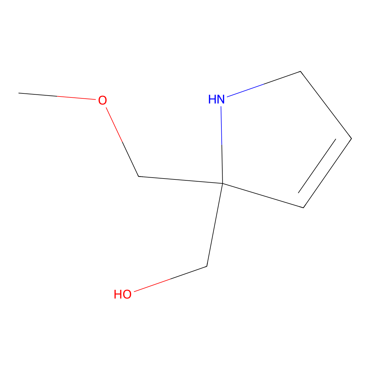 [2-(methoxymethyl)-2,5-dihydro-1H-pyrrol-2-yl]methanol molecular structure, CAS 2680694-11-3