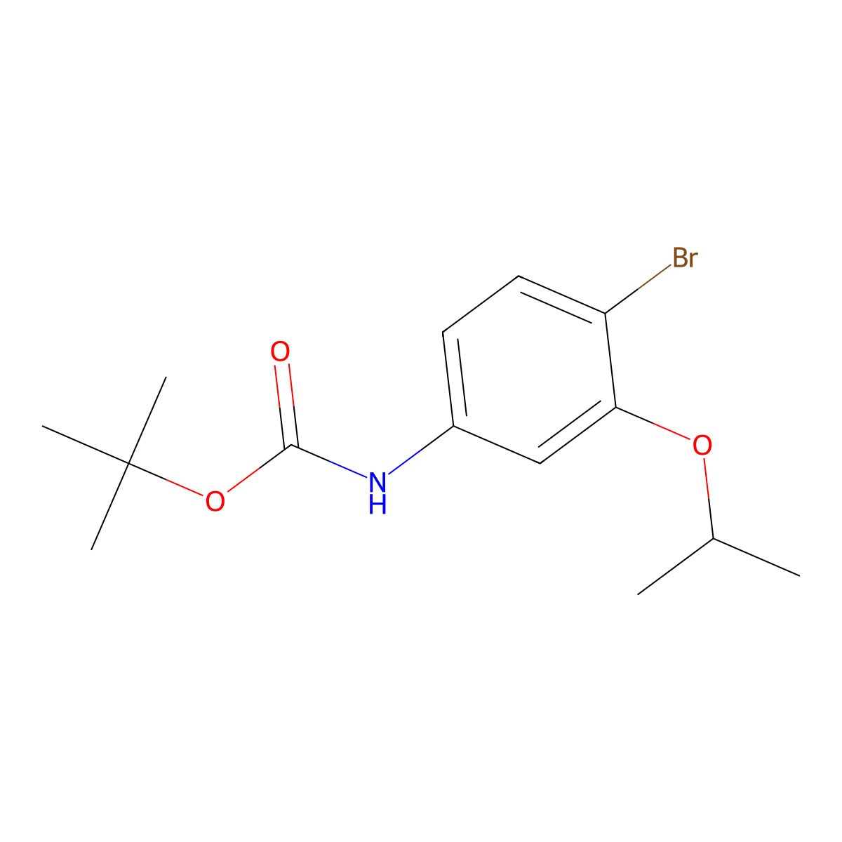 tert-butyl N-[4-bromo-3-(propan-2-yloxy)phenyl]carbamate molecular structure, CAS 2680694-14-6