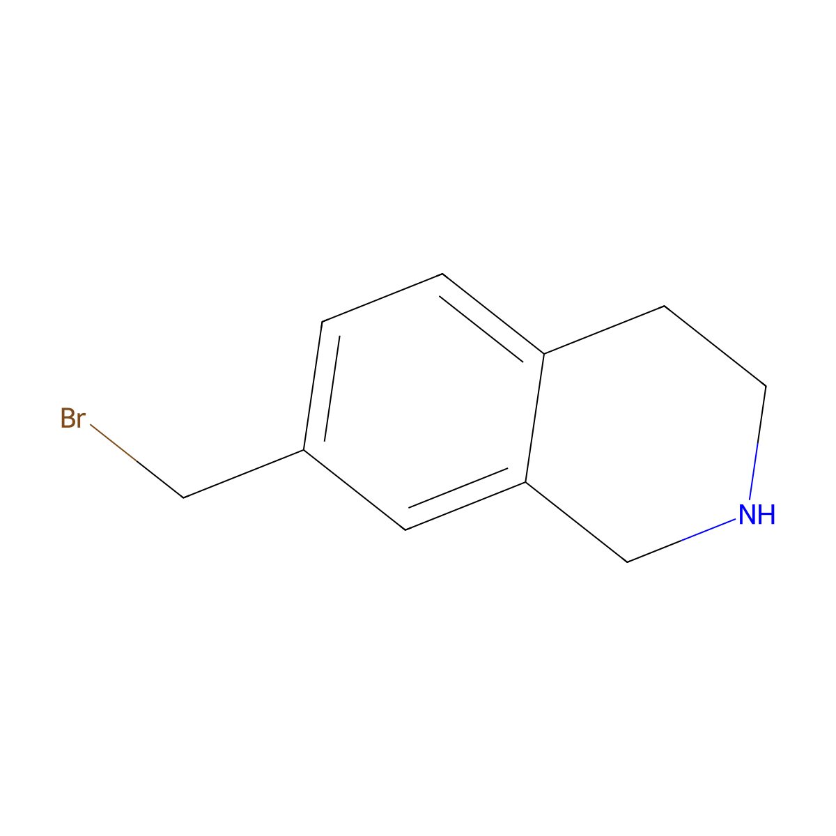 7-(Bromomethyl)-1,2,3,4-tetrahydroisoquinoline molecular structure, CAS 2680694-37-3