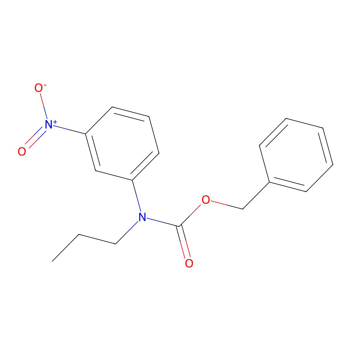 benzyl N-(3-nitrophenyl)-N-propylcarbamate molecular structure, CAS 2680694-46-4