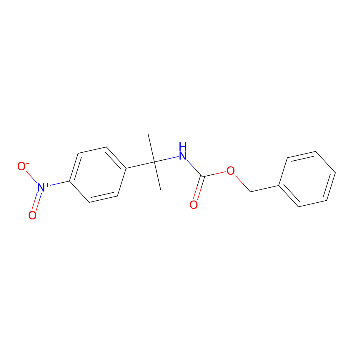 benzyl N-[2-(4-nitrophenyl)propan-2-yl]carbamate molecular structure, CAS 2680694-52-2
