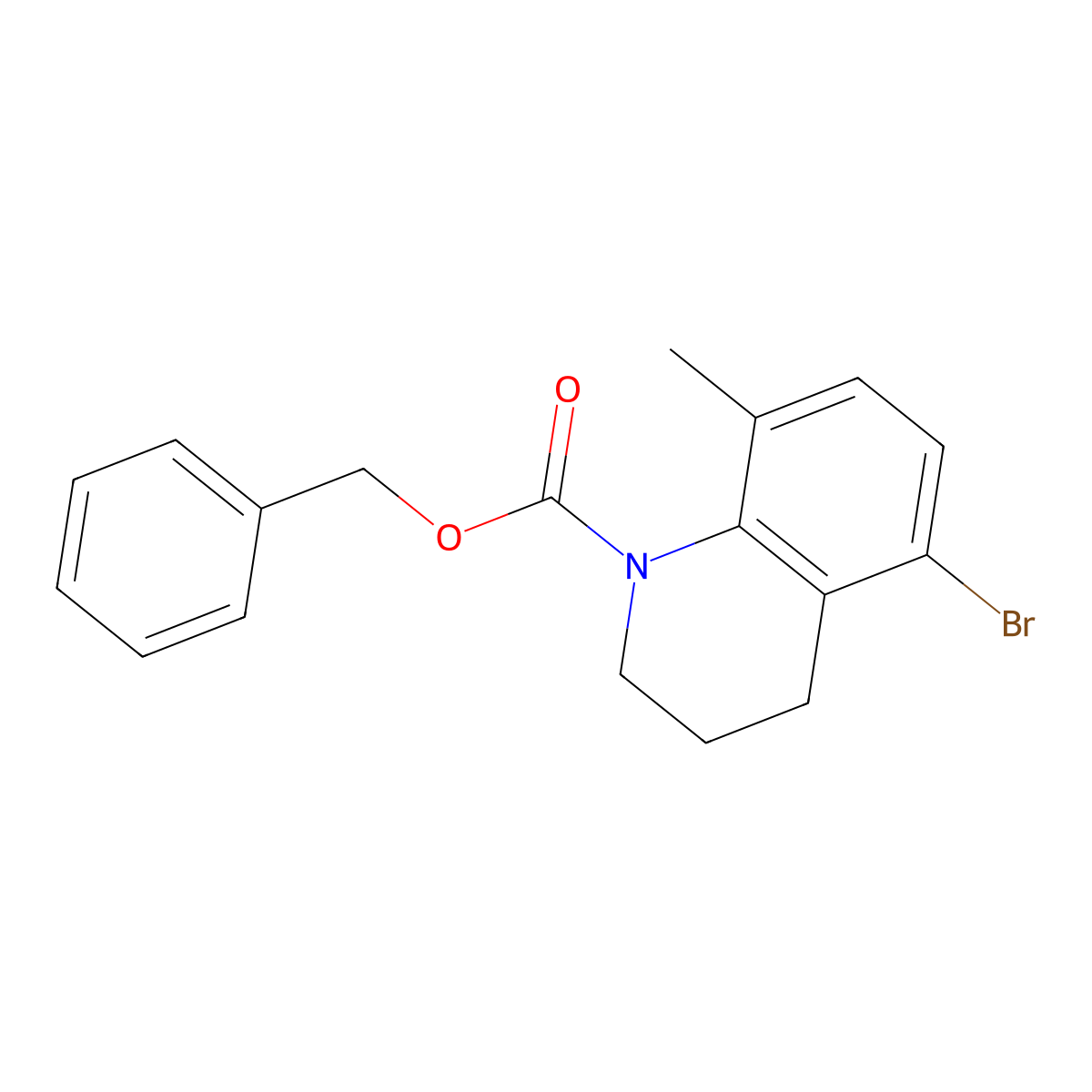 Benzyl 5-bromo-8-methyl-1,2,3,4-tetrahydroquinoline-1-carboxylate molecular structure, CAS 2680694-71-5