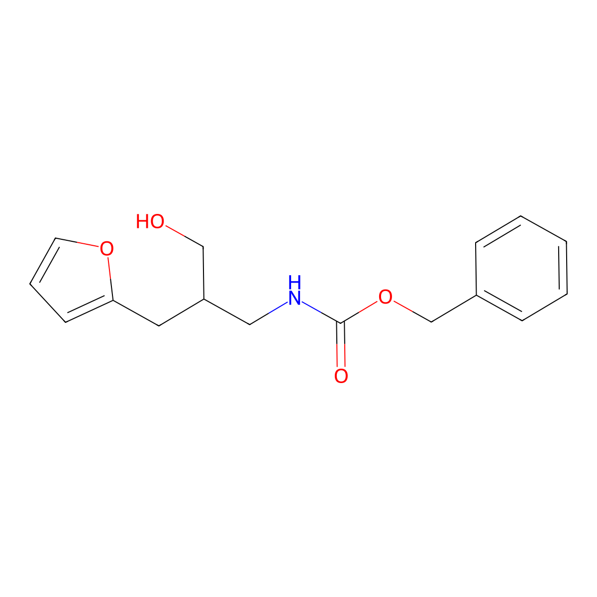benzyl N-{2-[(furan-2-yl)methyl]-3-hydroxypropyl}carbamate molecular structure, CAS 2680694-72-6
