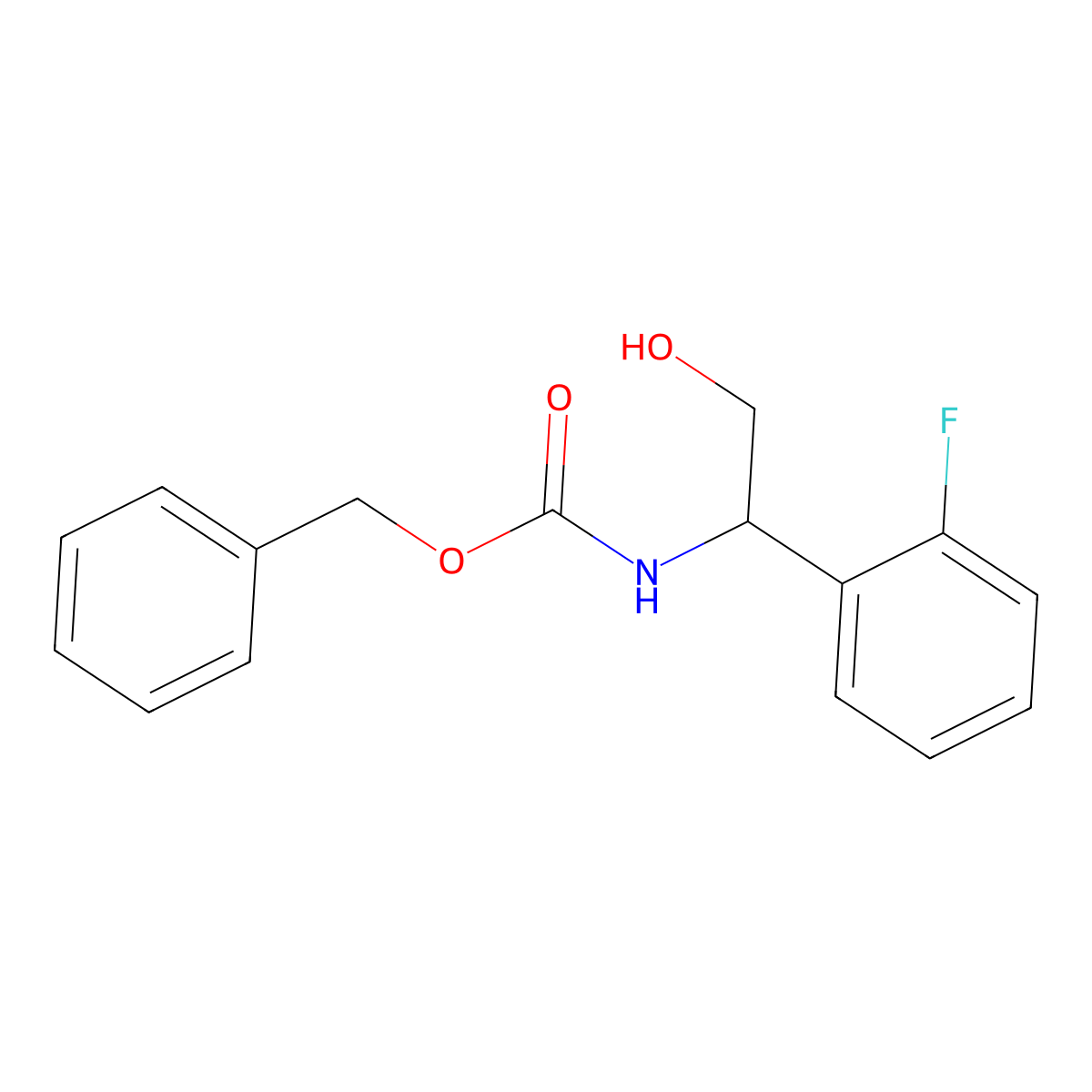 benzyl N-[1-(2-fluorophenyl)-2-hydroxyethyl]carbamate molecular structure, CAS 2680694-77-1