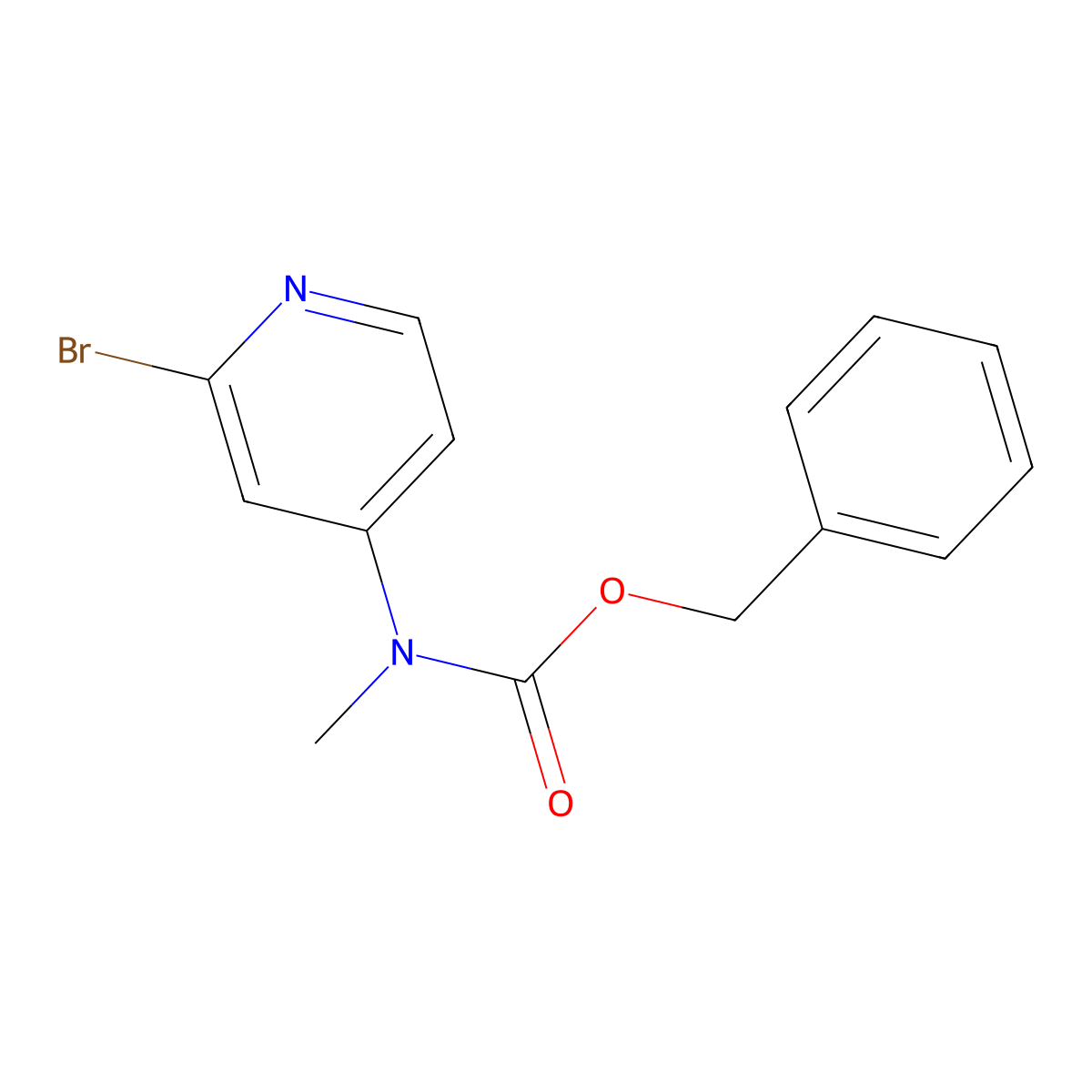 benzyl N-(2-bromopyridin-4-yl)-N-methylcarbamate molecular structure, CAS 2680694-84-0