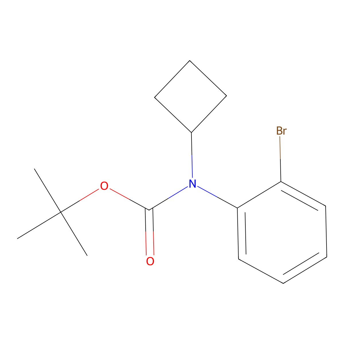 tert-butyl N-(2-bromophenyl)-N-cyclobutylcarbamate molecular structure, CAS 2680694-95-3