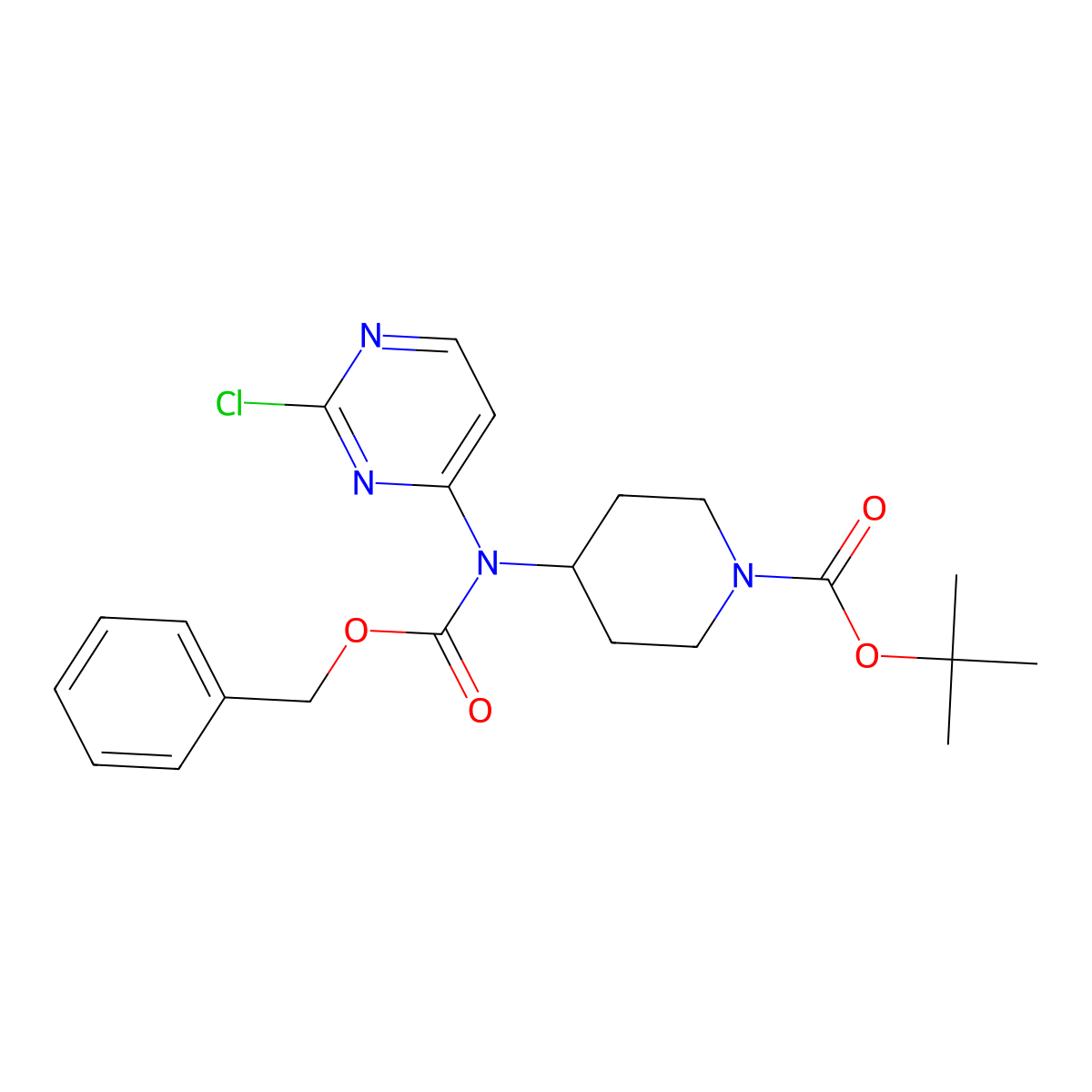 Tert-butyl 4-{[(benzyloxy)carbonyl](2-chloropyrimidin-4-yl)amino}piperidine-1-carboxylate molecular structure, CAS 2680695-01-4