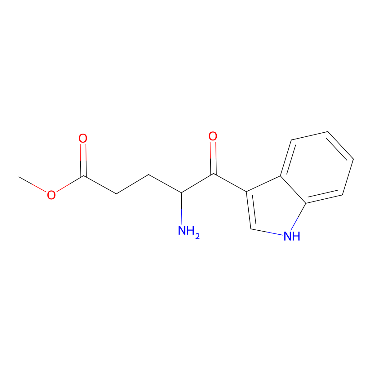 methyl 4-amino-5-(1H-indol-3-yl)-5-oxopentanoate molecular structure, CAS 2680695-09-2
