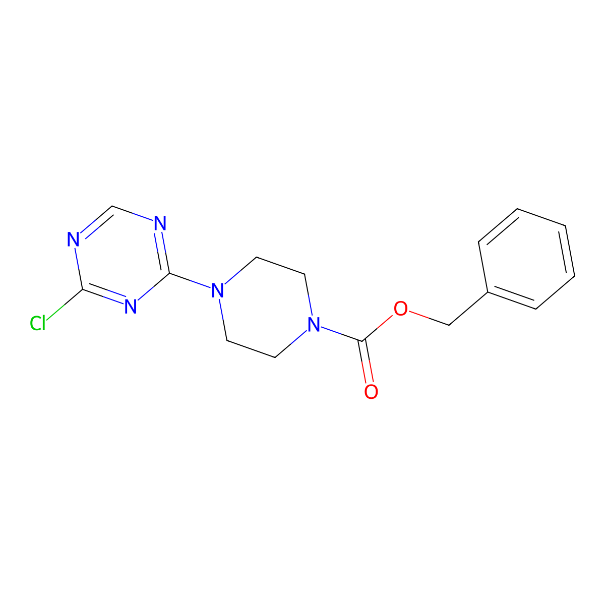 Benzyl 4-(4-chloro-1,3,5-triazin-2-yl)piperazine-1-carboxylate molecular structure, CAS 2680695-39-8
