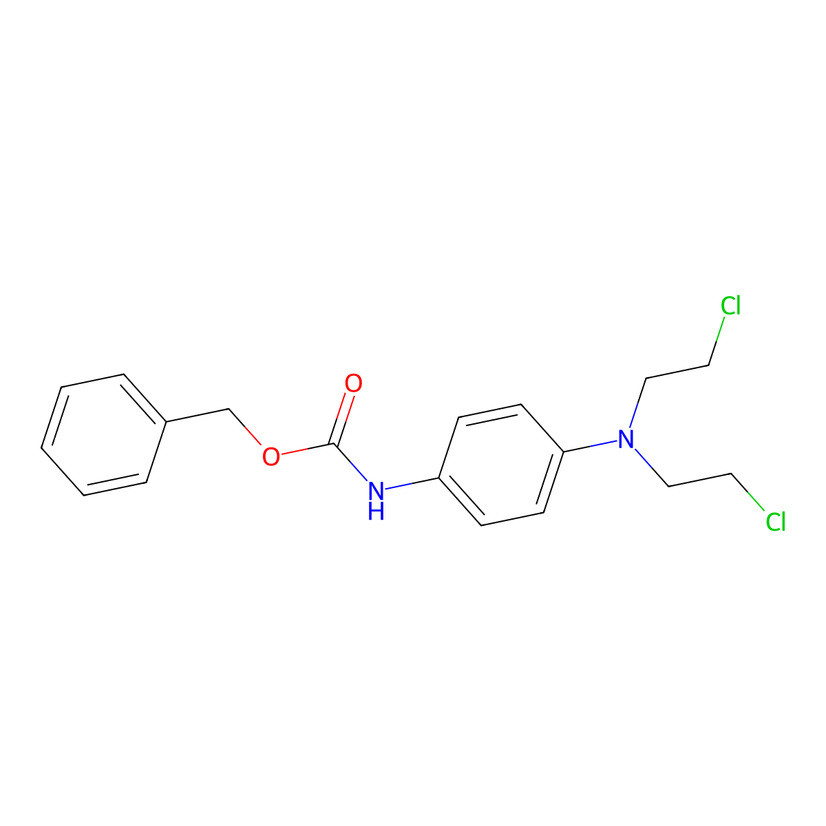 benzyl N-{4-[bis(2-chloroethyl)amino]phenyl}carbamate molecular structure, CAS 2680695-42-3