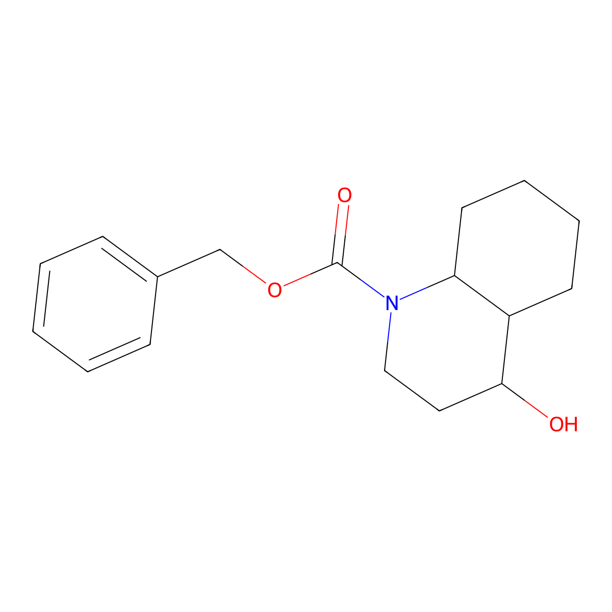 Benzyl 4-hydroxy-decahydroquinoline-1-carboxylate molecular structure, CAS 2680695-72-9