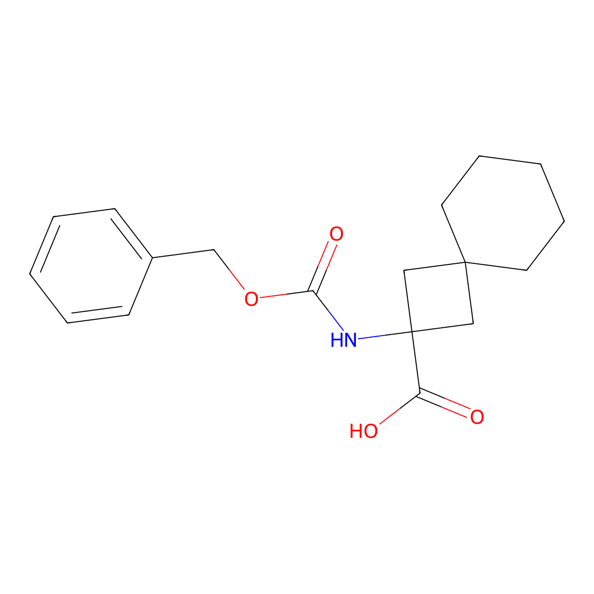 2-{[(Benzyloxy)carbonyl]amino}spiro[3.5]nonane-2-carboxylic acid molecular structure, CAS 2680695-85-4