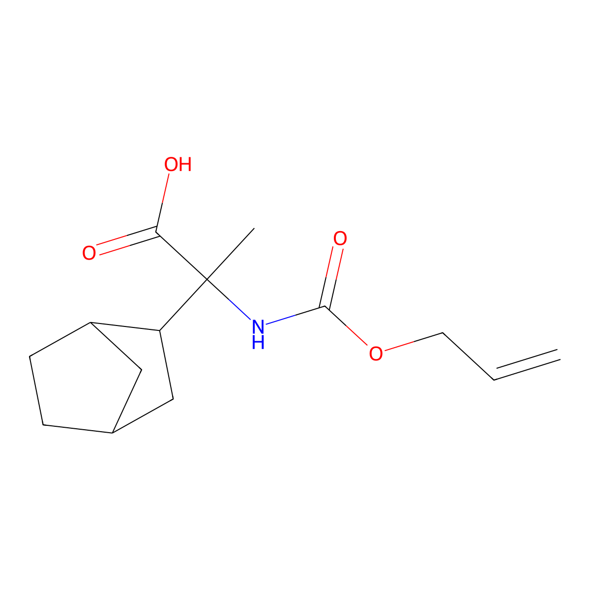 2-{Bicyclo[2.2.1]heptan-2-yl}-2-{[(prop-2-en-1-yloxy)carbonyl]amino}propanoic acid molecular structure, CAS 2680695-89-8
