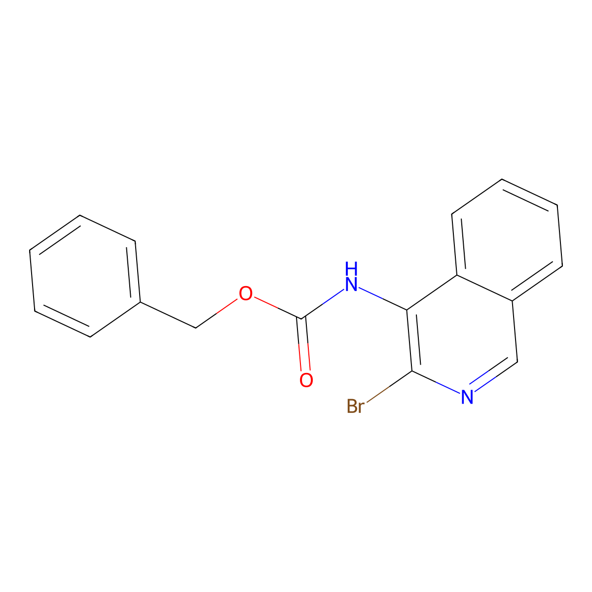 benzyl N-(3-bromoisoquinolin-4-yl)carbamate molecular structure, CAS 2680696-00-6