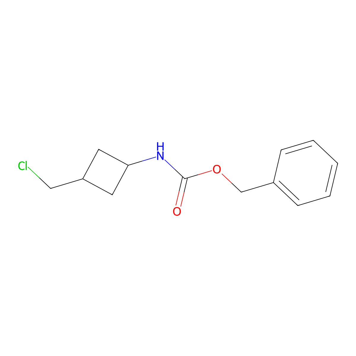 benzyl N-[3-(chloromethyl)cyclobutyl]carbamate molecular structure, CAS 2680696-13-1