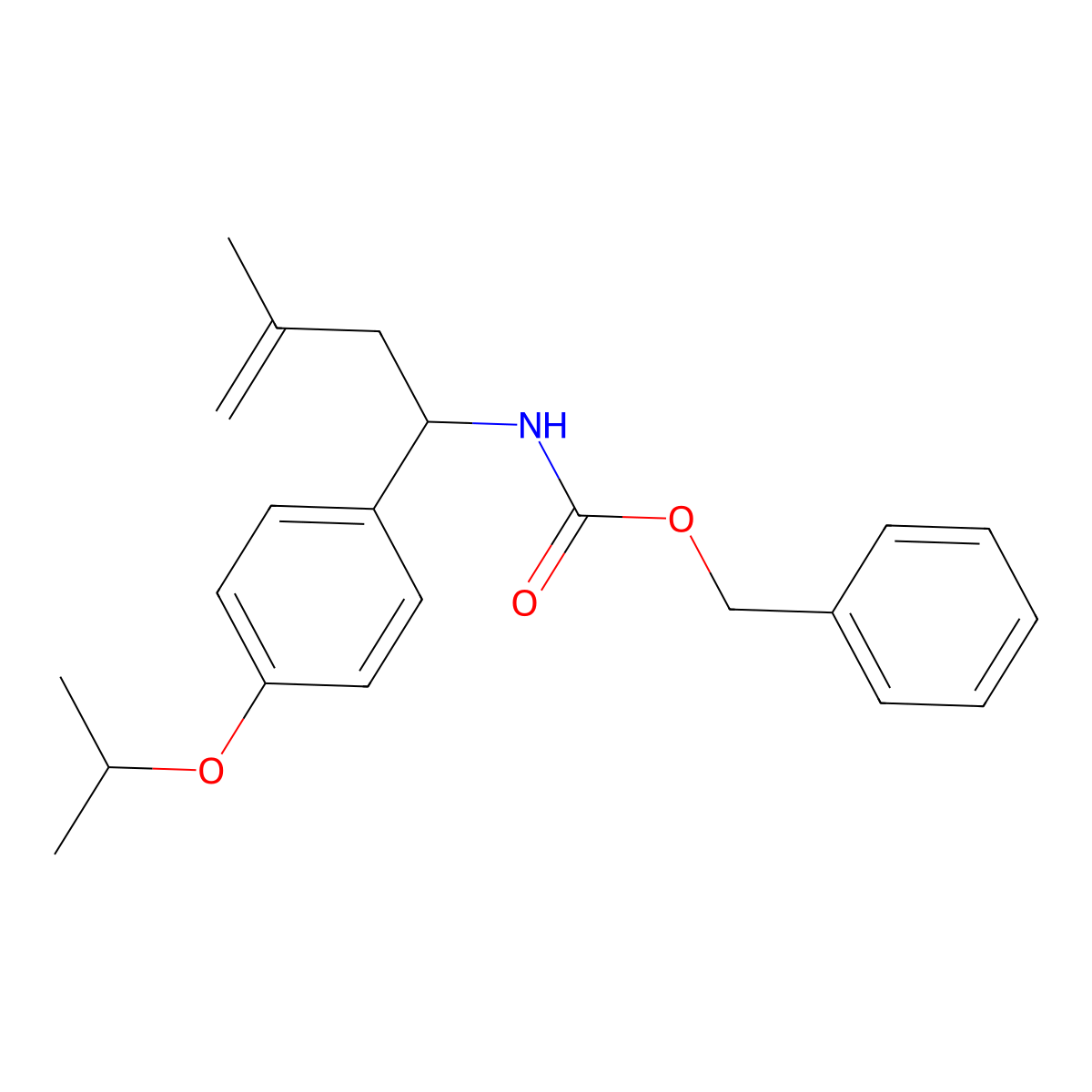 benzyl N-{3-methyl-1-[4-(propan-2-yloxy)phenyl]but-3-en-1-yl}carbamate molecular structure, CAS 2680696-40-4