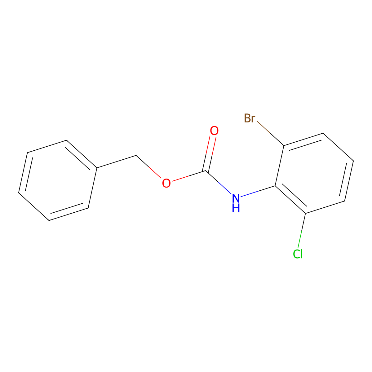 benzyl N-(2-bromo-6-chlorophenyl)carbamate molecular structure, CAS 2680696-50-6