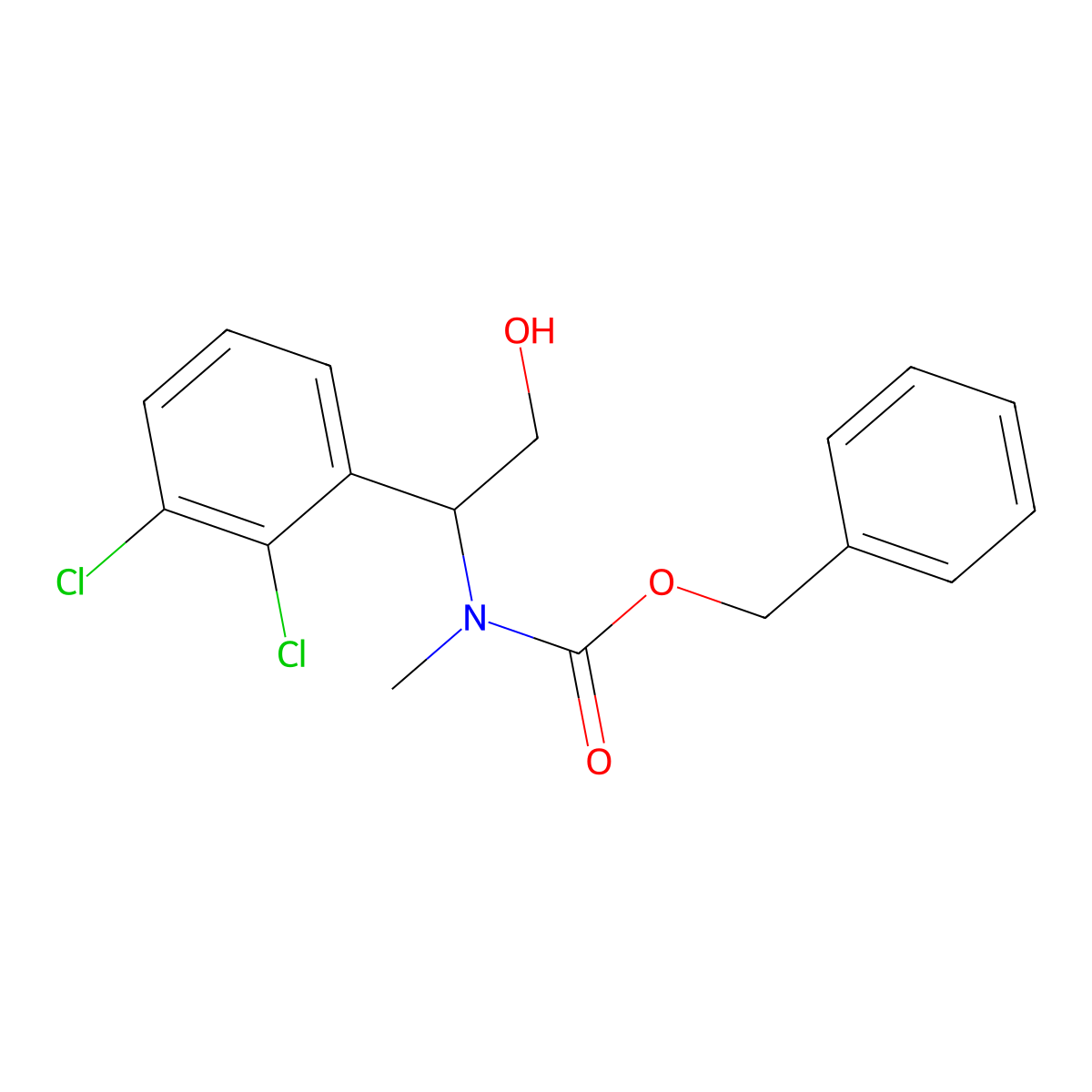 benzyl N-[1-(2,3-dichlorophenyl)-2-hydroxyethyl]-N-methylcarbamate molecular structure, CAS 2680696-55-1