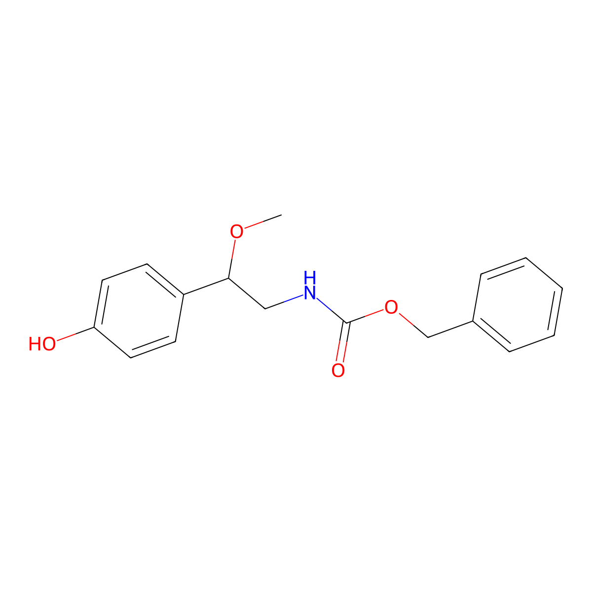 benzyl N-[2-(4-hydroxyphenyl)-2-methoxyethyl]carbamate molecular structure, CAS 2680696-63-1