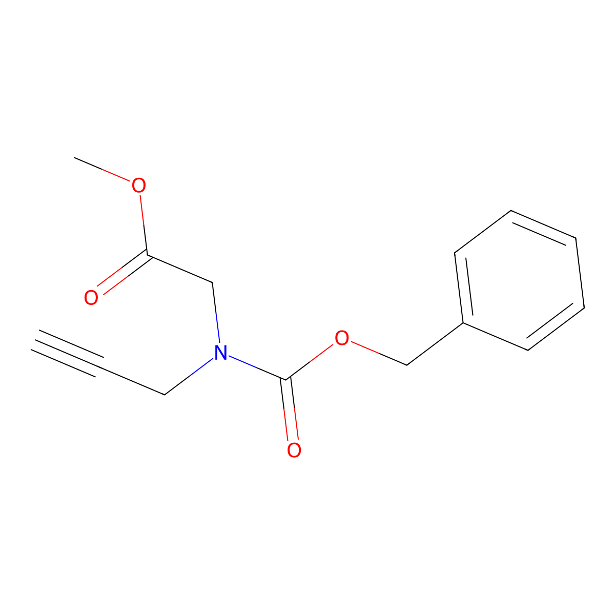 Methyl 2-{[(benzyloxy)carbonyl](prop-2-yn-1-yl)amino}acetate molecular structure, CAS 2680696-72-2