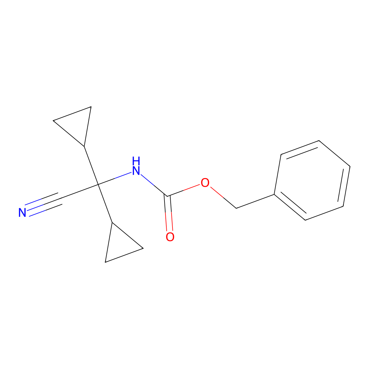 benzyl N-(cyanodicyclopropylmethyl)carbamate molecular structure, CAS 2680696-83-5
