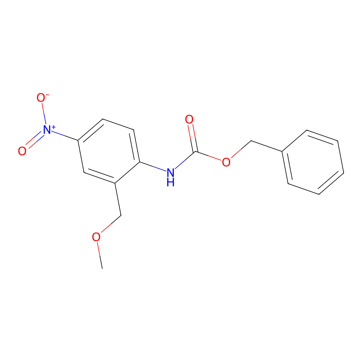 benzyl N-[2-(methoxymethyl)-4-nitrophenyl]carbamate molecular structure, CAS 2680697-00-9