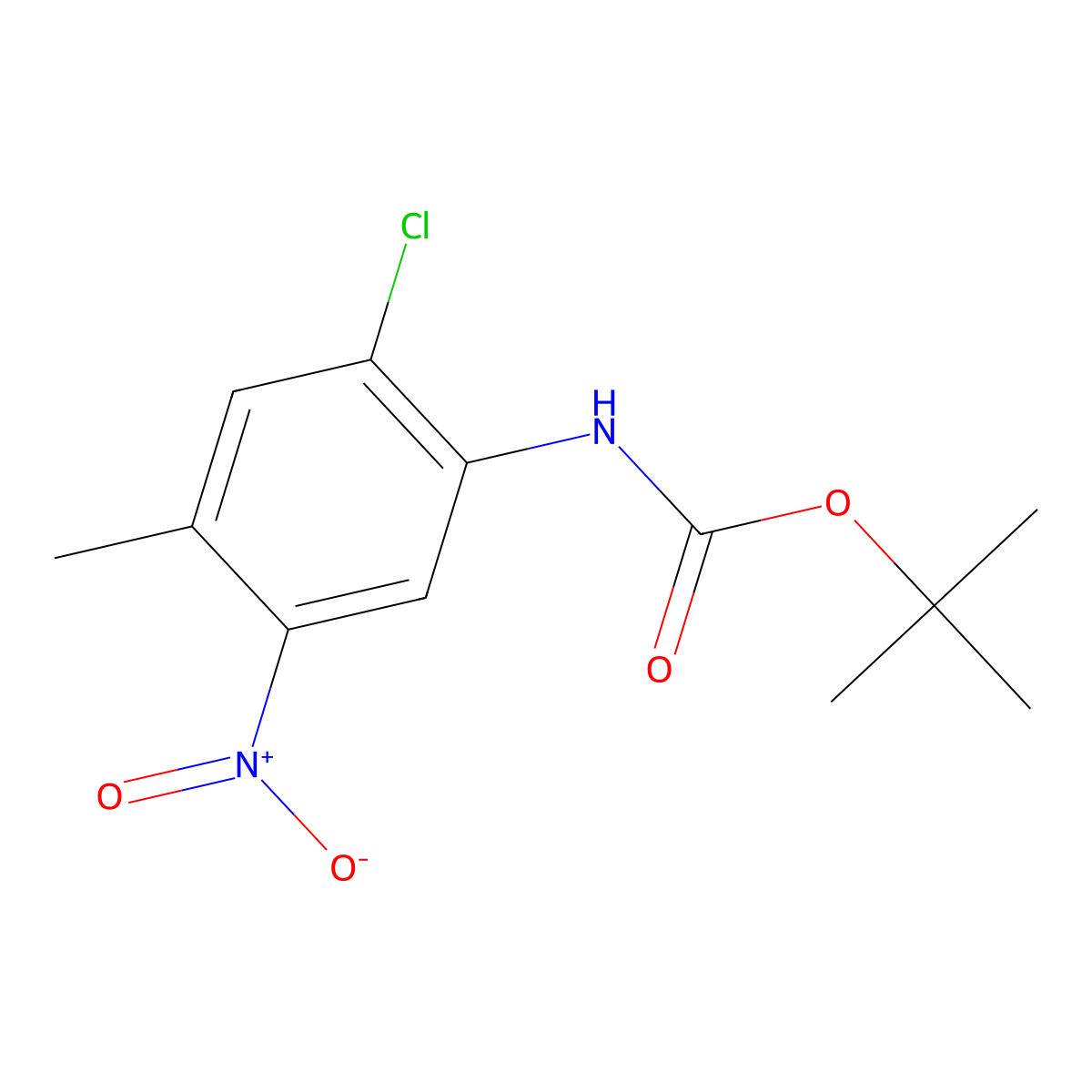 tert-butyl N-(2-chloro-4-methyl-5-nitrophenyl)carbamate molecular structure, CAS 2680697-04-3