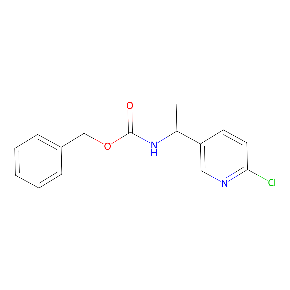 benzyl N-[1-(6-chloropyridin-3-yl)ethyl]carbamate molecular structure, CAS 2680697-10-1