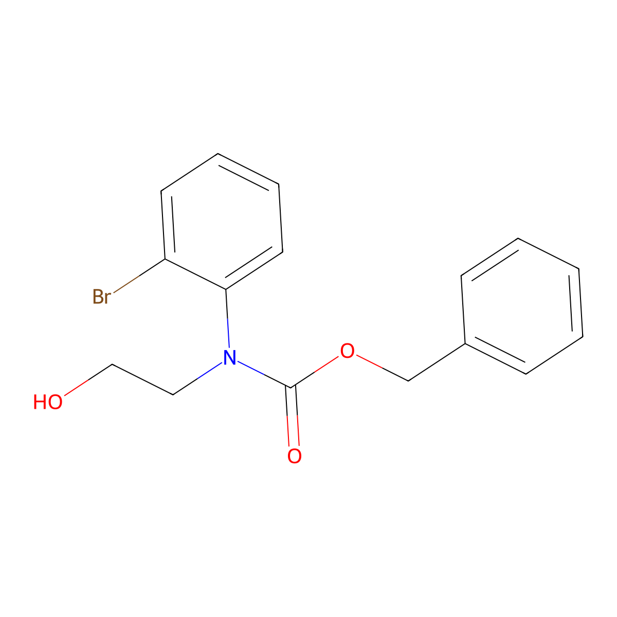 benzyl N-(2-bromophenyl)-N-(2-hydroxyethyl)carbamate molecular structure, CAS 2680697-19-0
