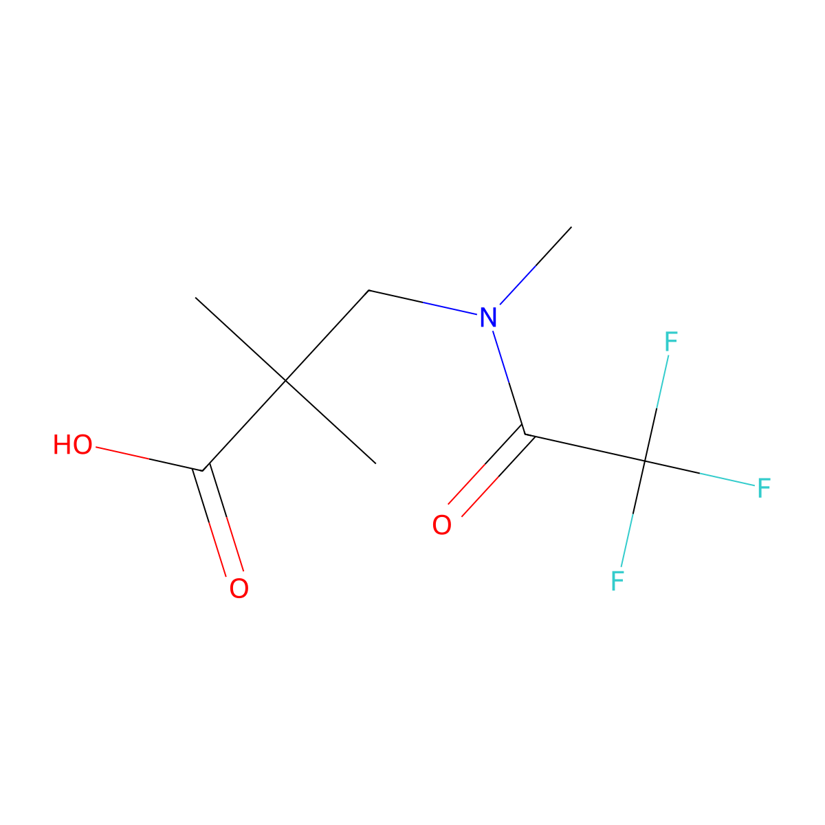 2,2-dimethyl-3-(2,2,2-trifluoro-N-methylacetamido)propanoic acid molecular structure, CAS 2680697-24-7