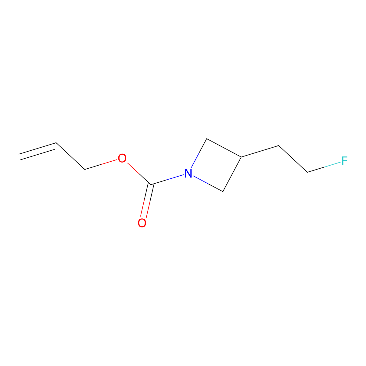 Prop-2-en-1-yl 3-(2-fluoroethyl)azetidine-1-carboxylate molecular structure, CAS 2680697-32-7