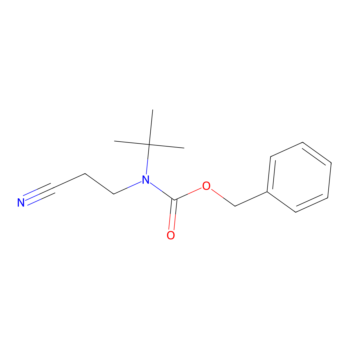 benzyl N-tert-butyl-N-(2-cyanoethyl)carbamate molecular structure, CAS 2680697-48-5
