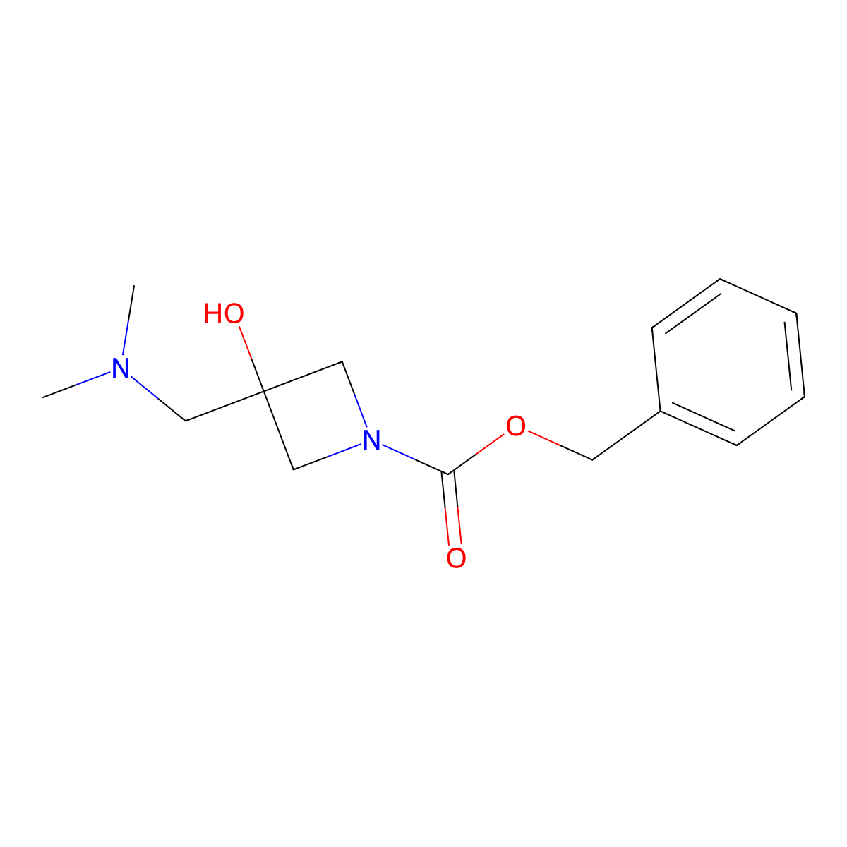 Benzyl 3-[(dimethylamino)methyl]-3-hydroxyazetidine-1-carboxylate molecular structure, CAS 2680697-60-1