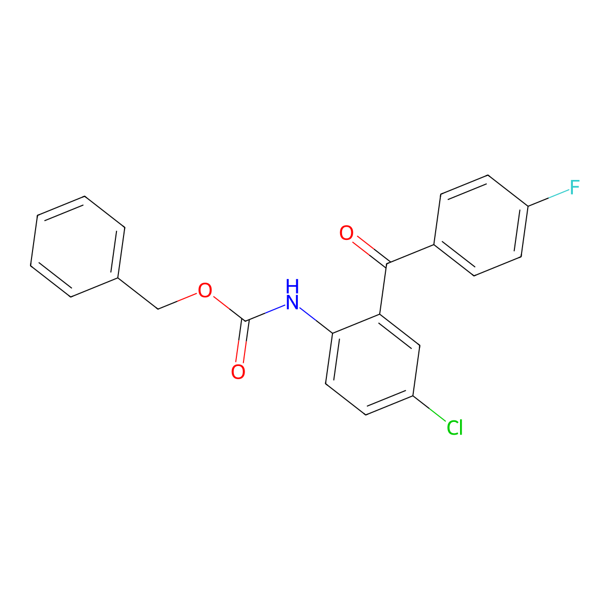 benzyl N-[4-chloro-2-(4-fluorobenzoyl)phenyl]carbamate molecular structure, CAS 2680697-65-6