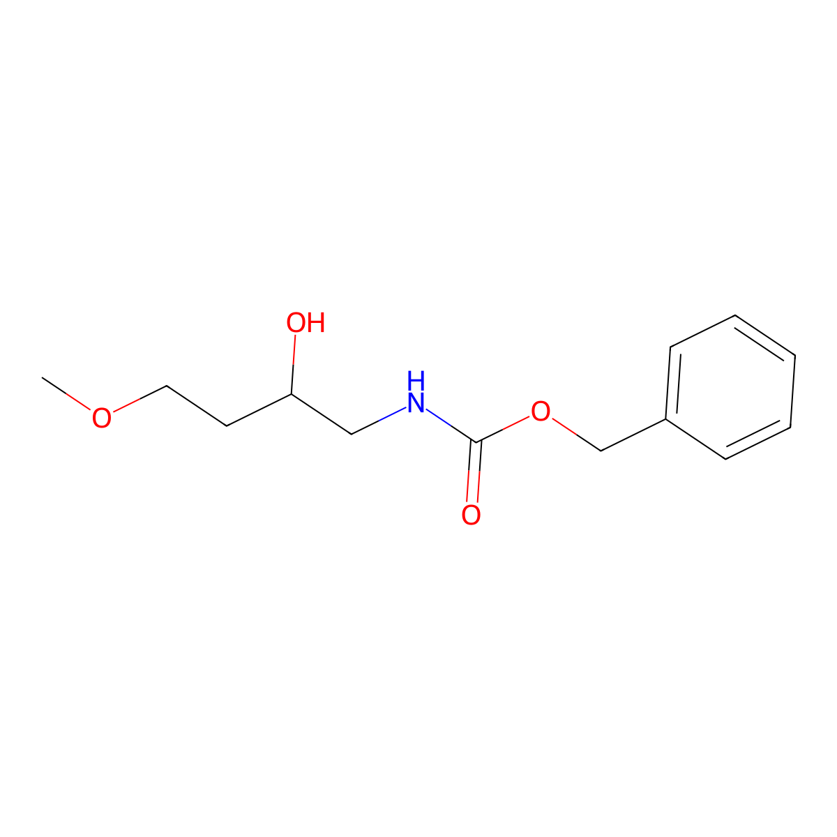 benzyl N-(2-hydroxy-4-methoxybutyl)carbamate molecular structure, CAS 2680697-79-2