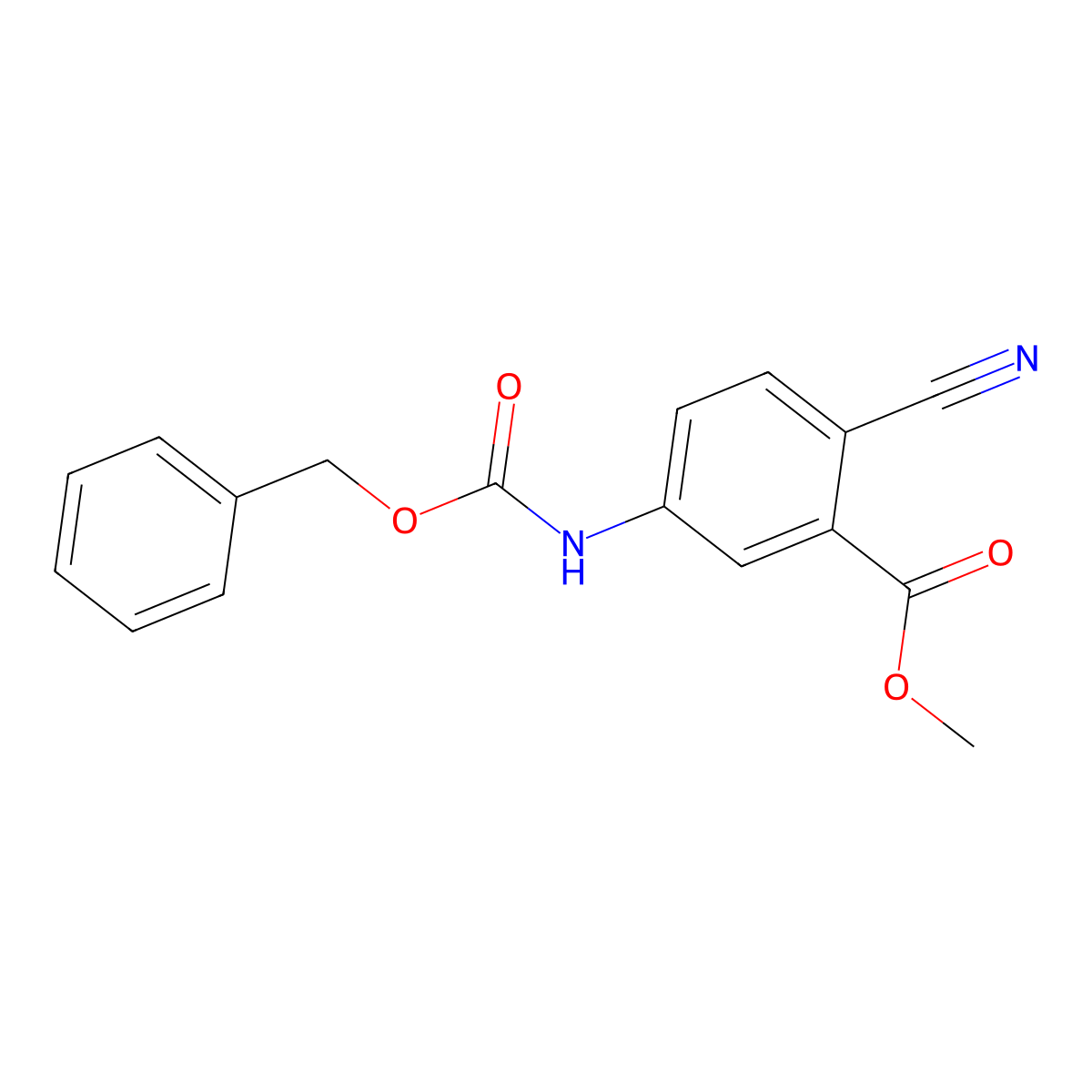Methyl 5-{[(benzyloxy)carbonyl]amino}-2-cyanobenzoate molecular structure, CAS 2680697-82-7