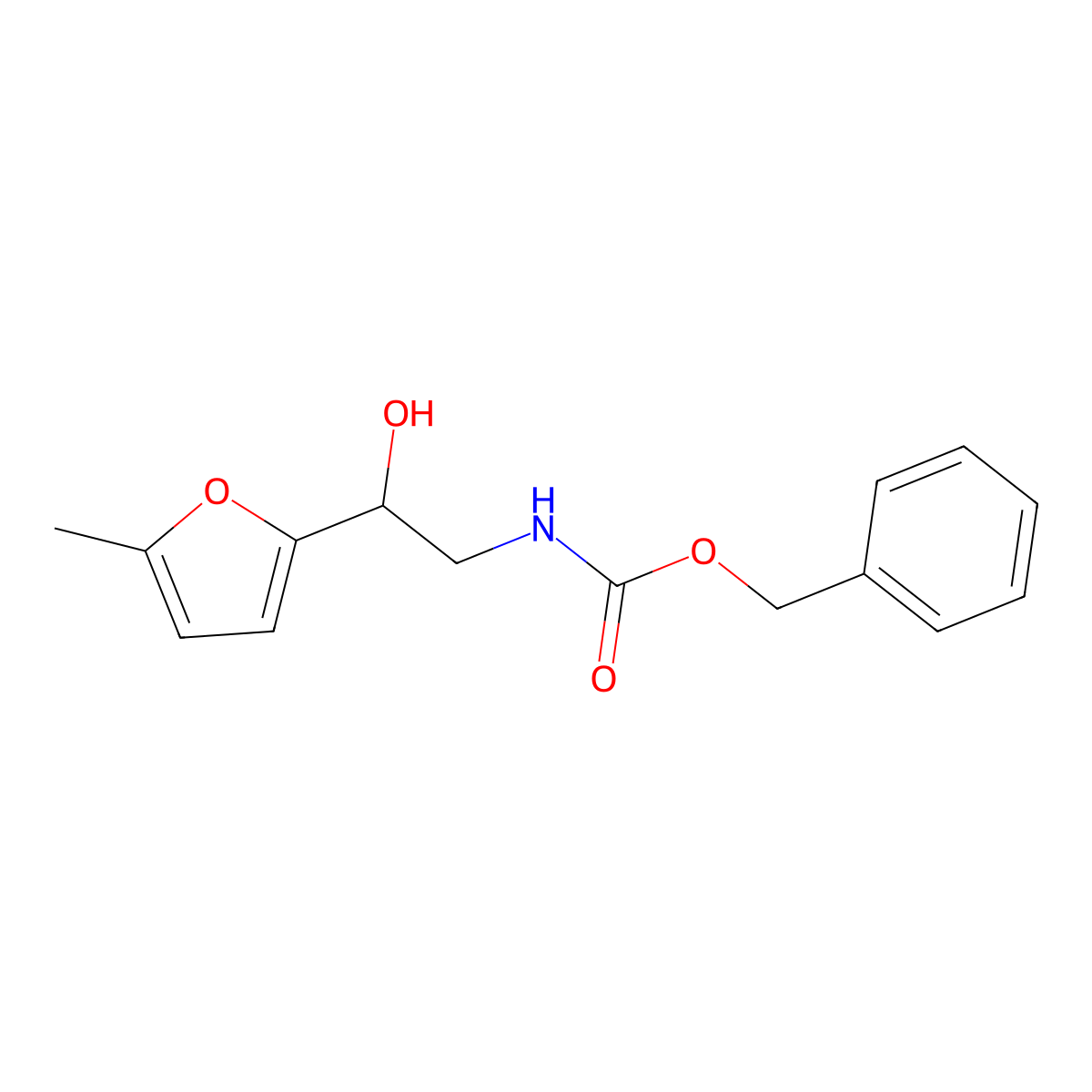 benzyl N-[2-hydroxy-2-(5-methylfuran-2-yl)ethyl]carbamate molecular structure, CAS 2680698-04-6