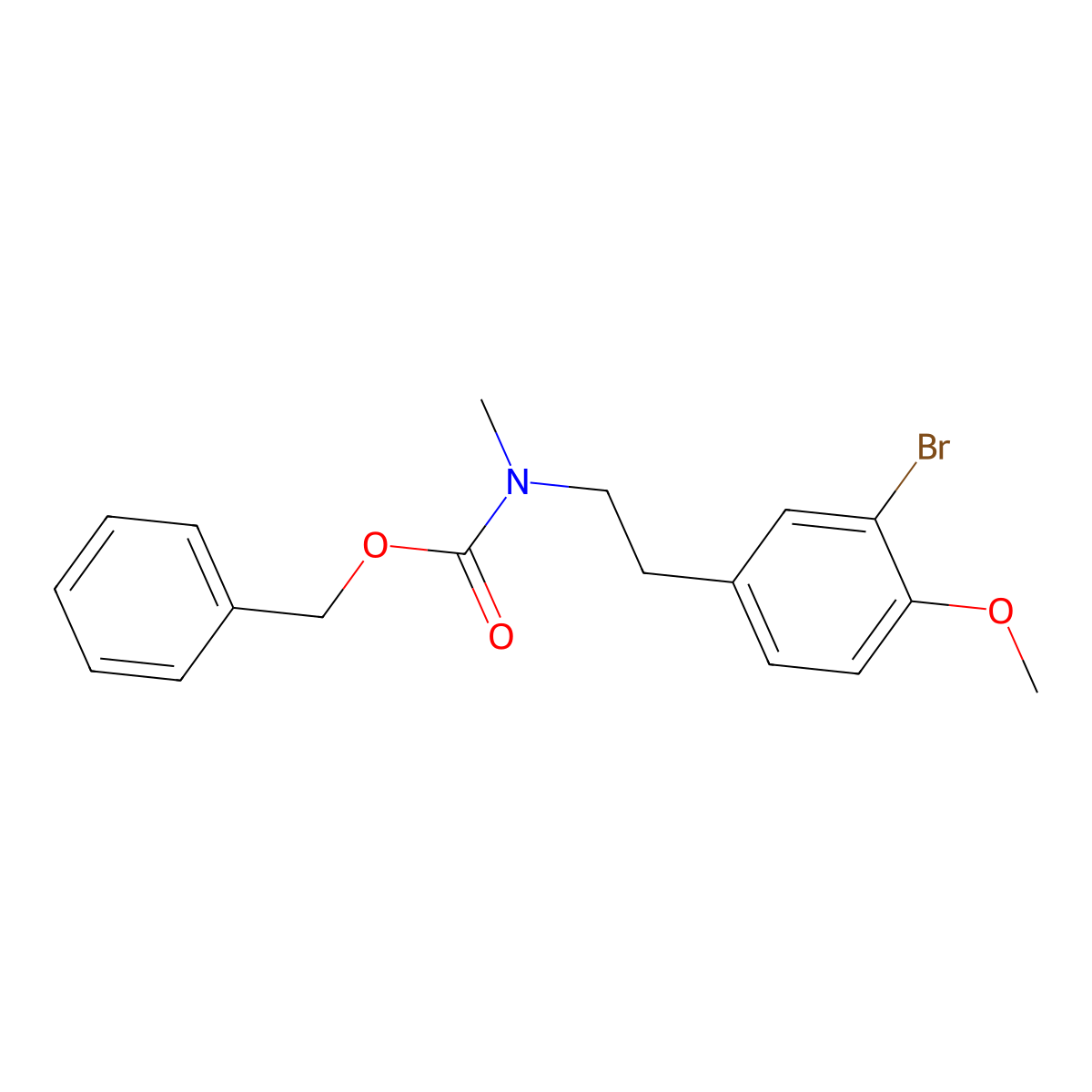 benzyl N-[2-(3-bromo-4-methoxyphenyl)ethyl]-N-methylcarbamate molecular structure, CAS 2680698-06-8