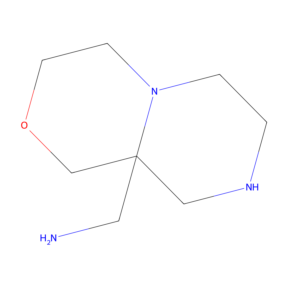 1-{Octahydropyrazino[2,1-c][1,4]oxazin-9a-yl}methanamine molecular structure, CAS 2680698-10-4