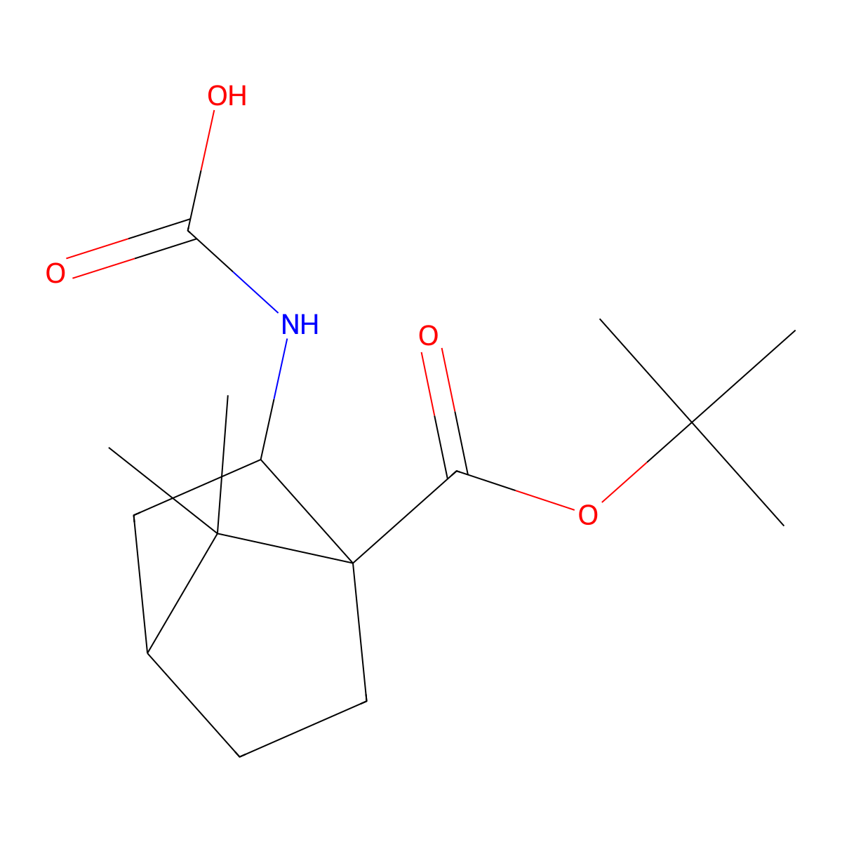 {1-[(Tert-butoxy)carbonyl]-7,7-dimethylbicyclo[2.2.1]heptan-2-yl}carbamic acid molecular structure, CAS 2680698-19-3