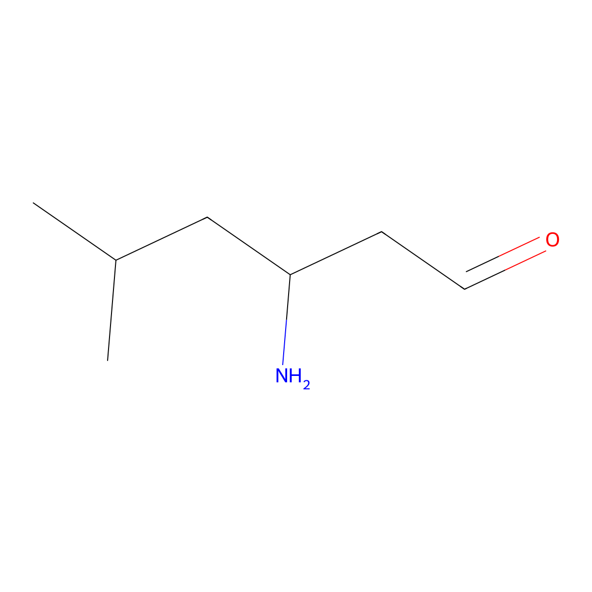 3-Amino-5-methylhexanal molecular structure, CAS 2680698-20-6