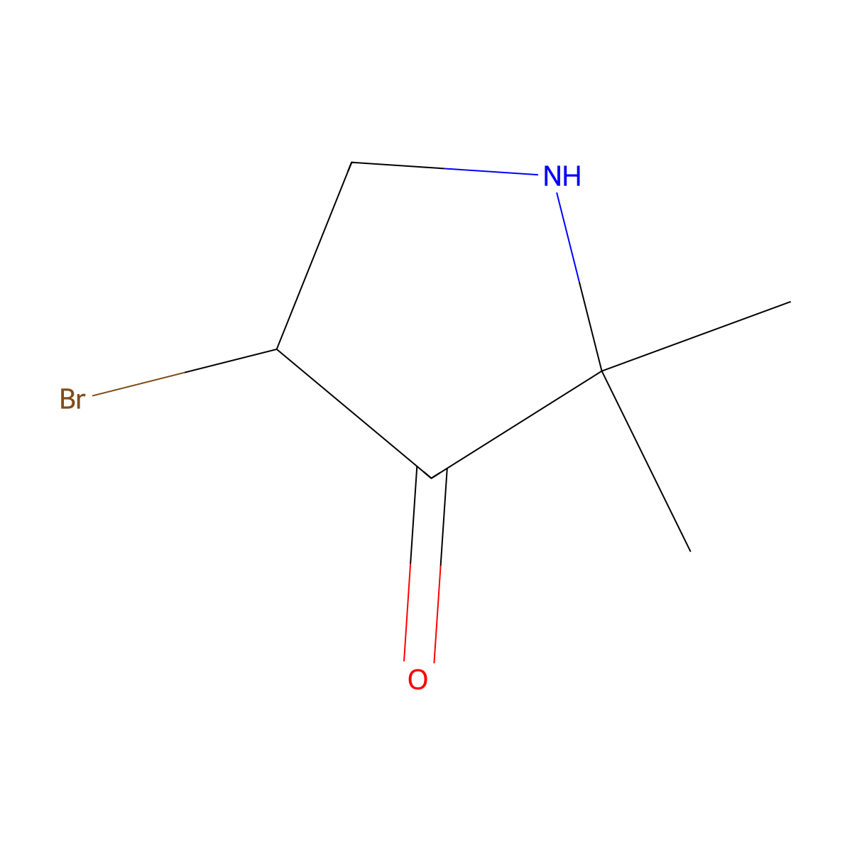 4-Bromo-2,2-dimethylpyrrolidin-3-one molecular structure, CAS 2680698-22-8