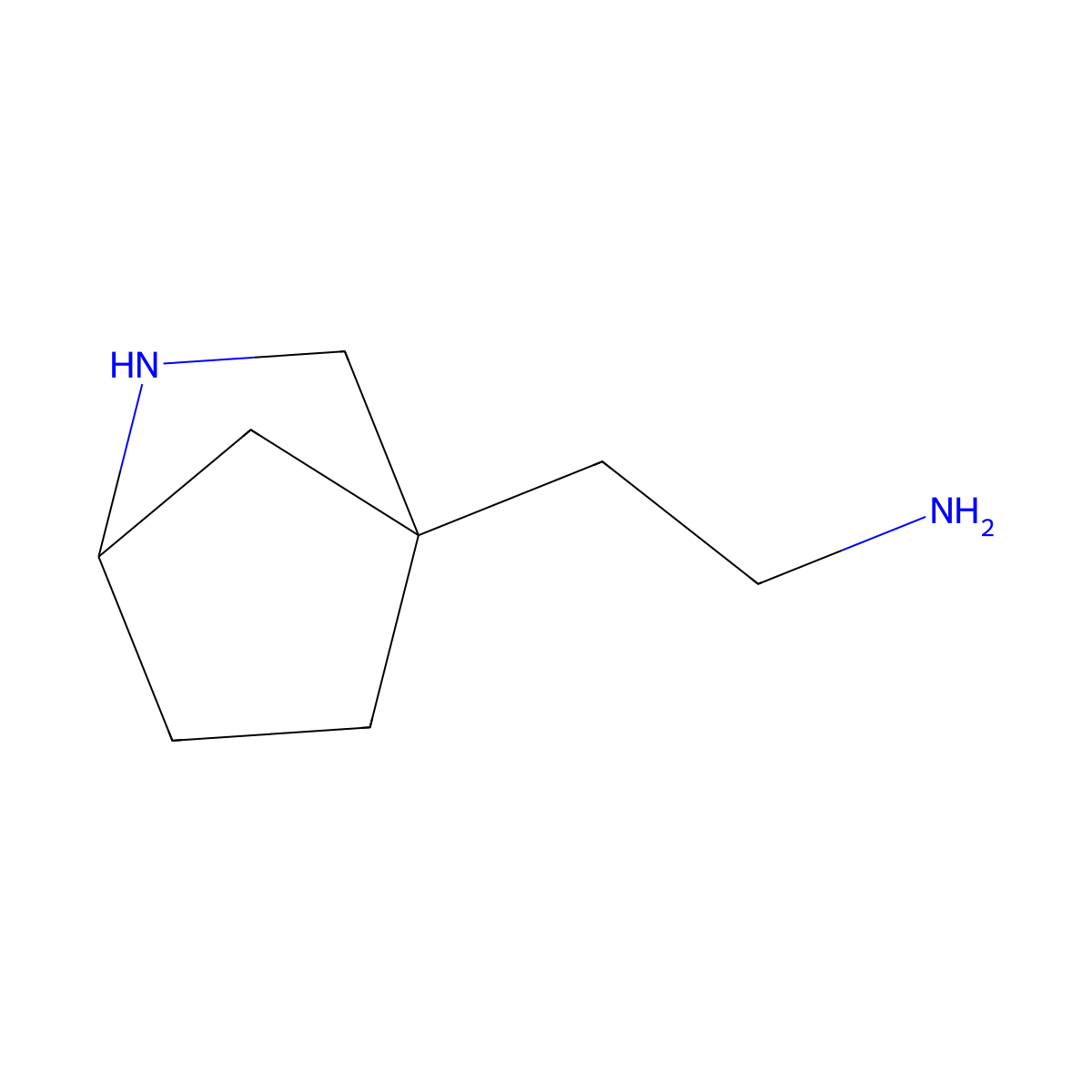 2-{2-Azabicyclo[2.2.1]heptan-4-yl}ethan-1-amine molecular structure, CAS 2680698-27-3