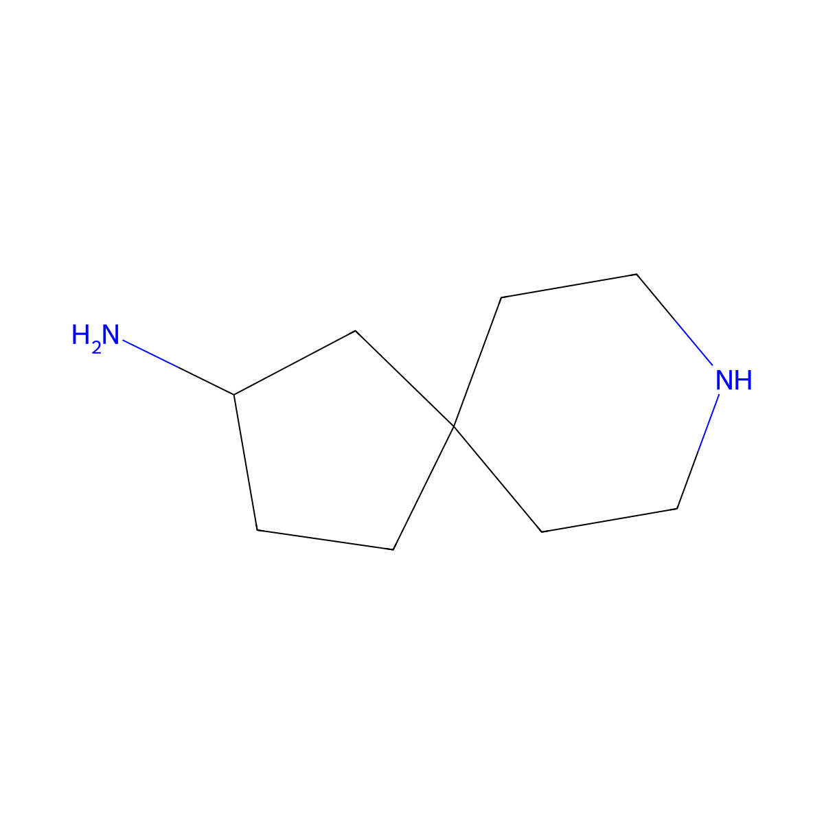 8-Azaspiro[4.5]decan-2-amine molecular structure, CAS 2680698-29-5